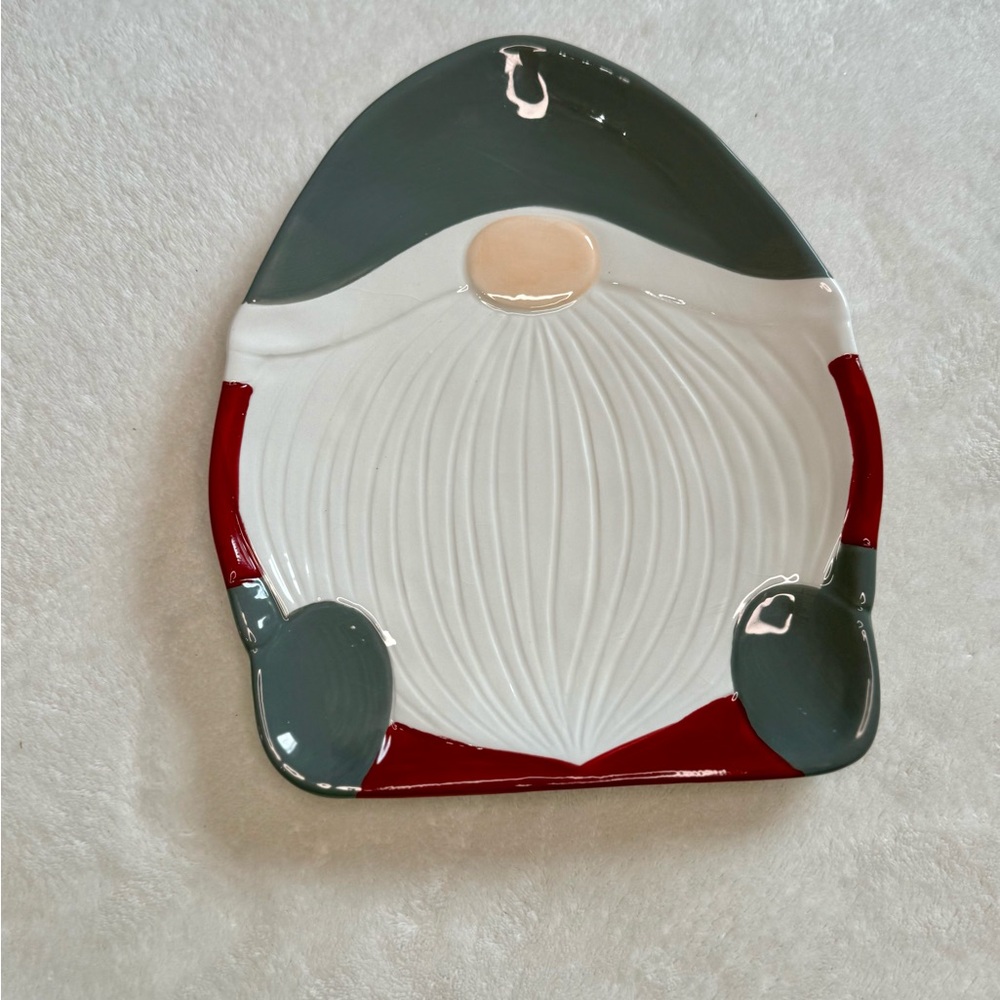 Pottery Barn Gnome Ceramic Plate